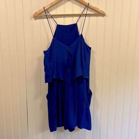 Express royal blue high neck spaghetti strap romper - Picture 5 of 6